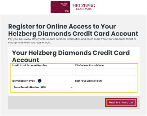 Date of Birth (MM/DD/YYYY) Social Security Number. . Helzberg diamonds credit card login